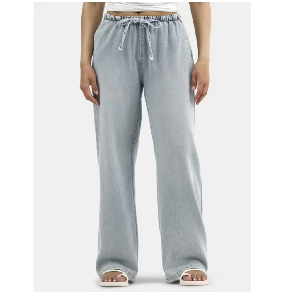 Wide Leg Pull On Jeans - Picture 3 of 6